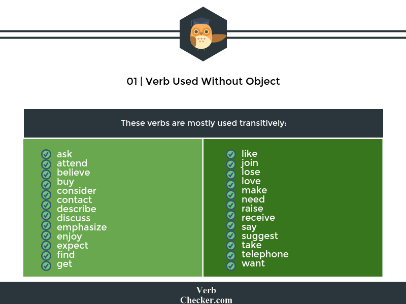 verb used without object example